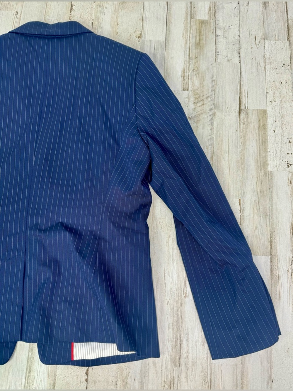 Brooks Brothers Red Fleece Women Blazer Jacket Blue Pinstripe Size 12 - Picture 7 of 12